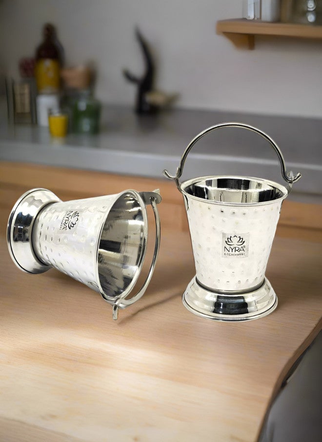 Nyra Kitchenware Stainless Steel Mini Serving Baltis - Set of 2 (300 ml Each) - Image 1